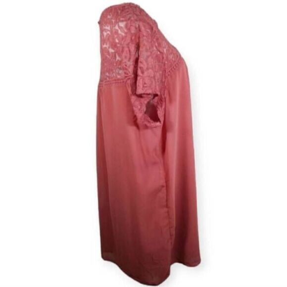 A.U.W. ROSE/PINK SHIFT DRESS SZ.2X EUC - Picture 5 of 9